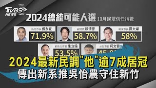 【TVBS新聞精華】20201026 2024最新民調 侯居冠.賴小勝鄭.柯墊底 守住竹市傳綠2022推吳怡農出征
