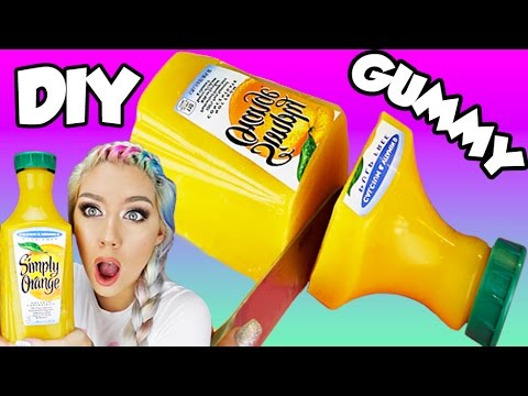DIY Giant Jelly Orange Juice Gummy! Jello Pudding OG | NICOLE SKYES family friendly resorts