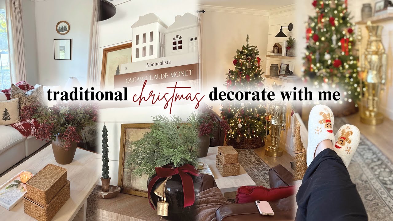 🎄🎅🏻 traditional Christmas decorate with me 2025 | decorating my living ...