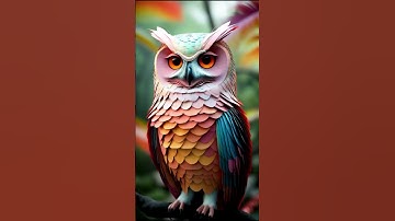 Psychedelic Owl Morph You Can’t Look Away From 🦉✨ | AI Art Animation #animals #animalglowup #aiart