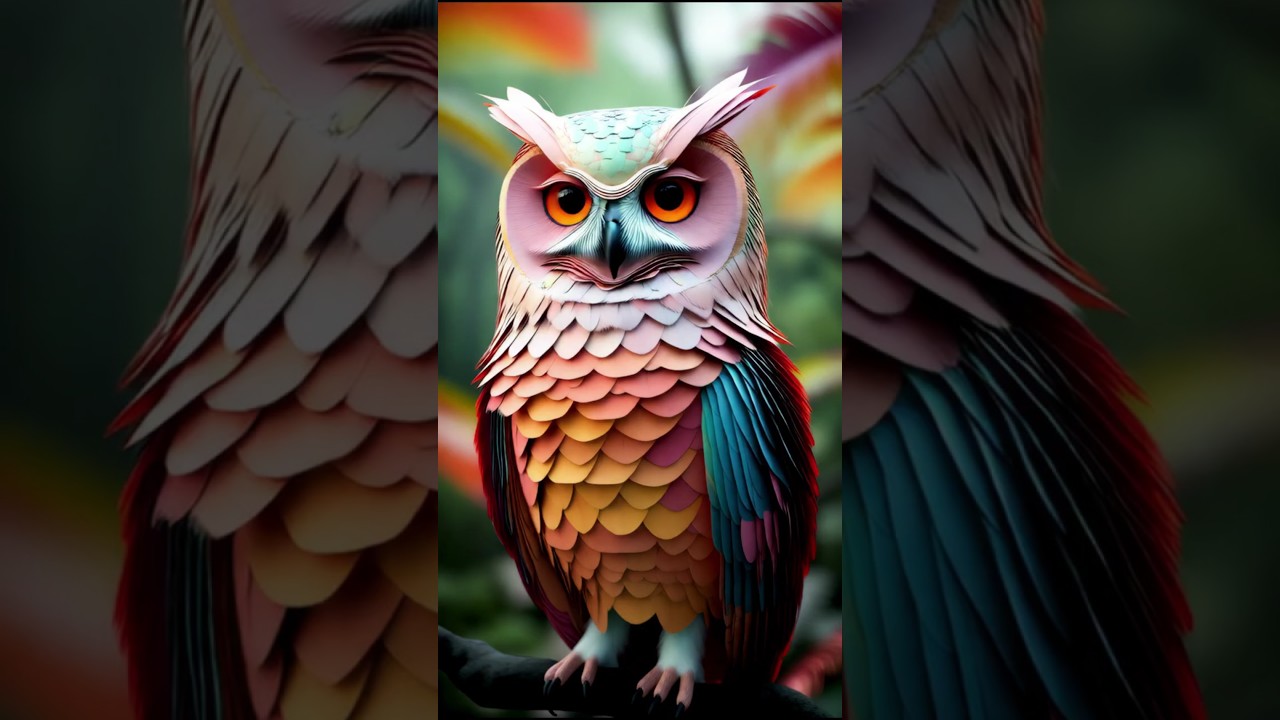 Psychedelic Owl Morph You Can’t Look Away From 🦉✨ | AI Art Animation 