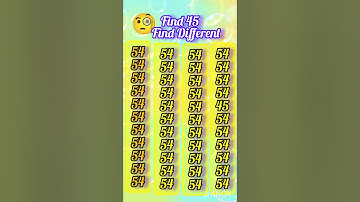 find 45 #quiz #memes #braintestsolution #quiztime #puzzle #trendingshorts #gk #visualdiscrimination