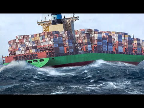 How the World Largest Container Ships Survive Intense Waves Without Breaking