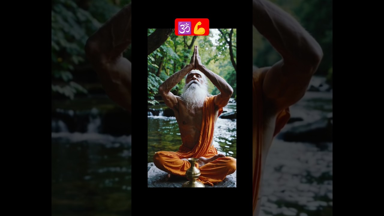 Part 3 At Ganga Ghat Sadhu Deep Meditating looking spiritual wisdom, Include Ai and editing effects