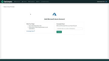 Connecting Azure to OpsCompass