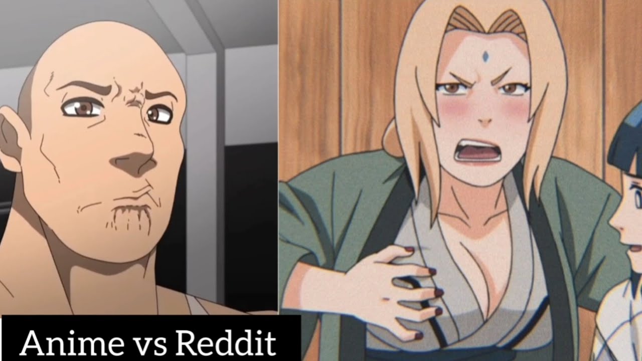 Anime vs Reddit (the rock reaction) meme YouTube
