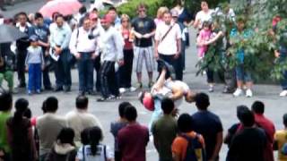 Breakdancers in Mexico City, next to el Zócalo