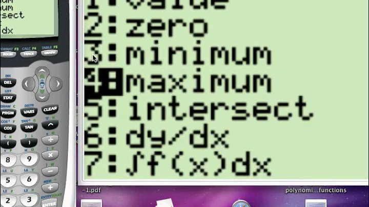 Relative Max & Min on TI 84