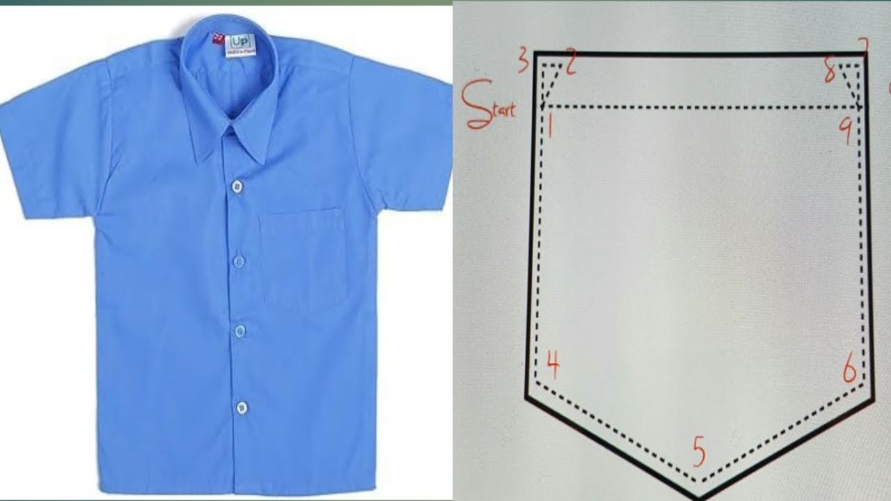 Shirt front part and pocket stiching simple method. ಶರ್ಟ್ ಜೇಬು ಹೊಲಿಯುವ ವಿಧಾನ. 