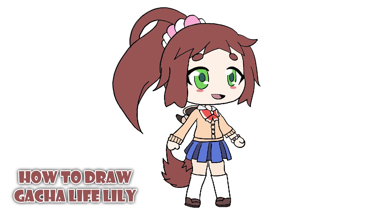 How To Draw Gachalife Character Lily Youtube