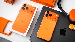 iPhone 17 Pro Max Unboxing and Setup - COSMIC ORANGE