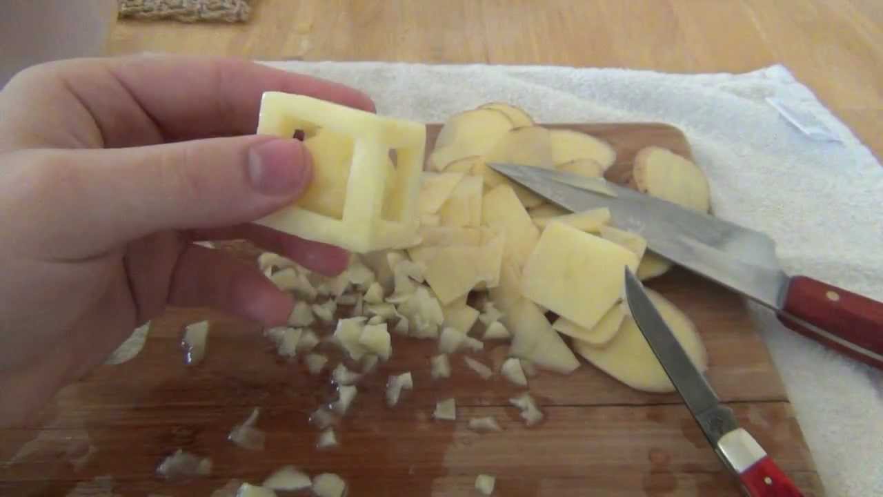 Whittling Project : Potato Puzzle (Ball Inside A Box 