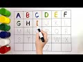 Alphabet, ABC song, ABCD, A to Z, Kids rhymes, collection for writing along dotted lines for toddler