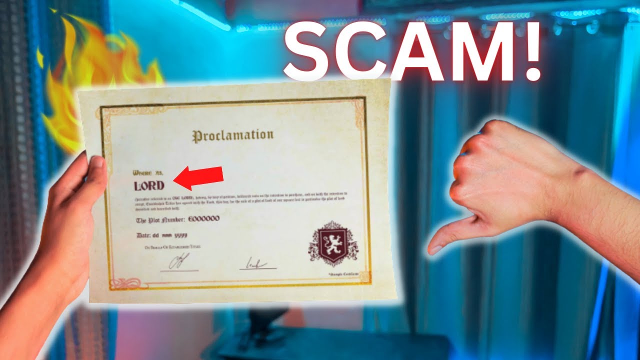 These "Scottish Lord" Certificates are Scams! YouTube