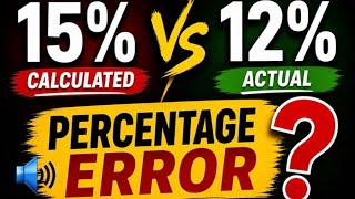 Percentage Error Explained | Narrated | Percentages Explained 