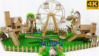 Build Hamster House And Ferris Wheel For Hamster Playground