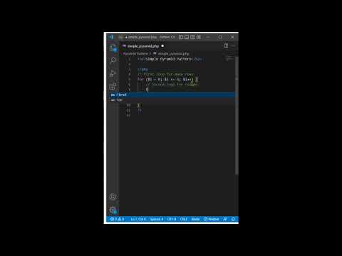 Simple Star Pyramid Pattern in PHP