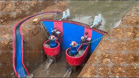 Build mini hydropower on a stream with a powerful unit