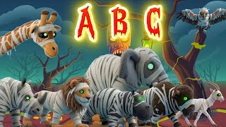 ABC Halloween Safari Mummy Animal Sounds Song | Alphabet &amp; Animal Sounds Learning Song For Toddlers