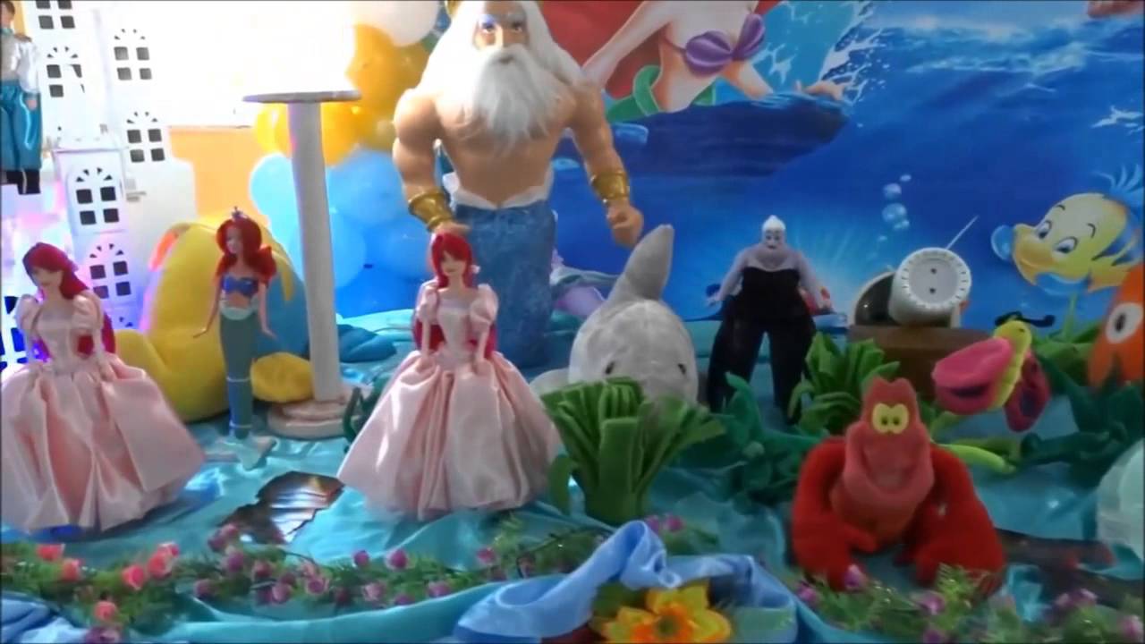 A Pequena Sereia Decoraç u00e3o de mesa temática para festa de aniversário infantil YouTube -> Decoração De Mesa Para Festa Da Sereia A Pequena Sereia Decoraç u00e3o de mesa temática para festa de aniversário infantil YouTube -> Decoração De Mesa Para Festa Da Sereia
