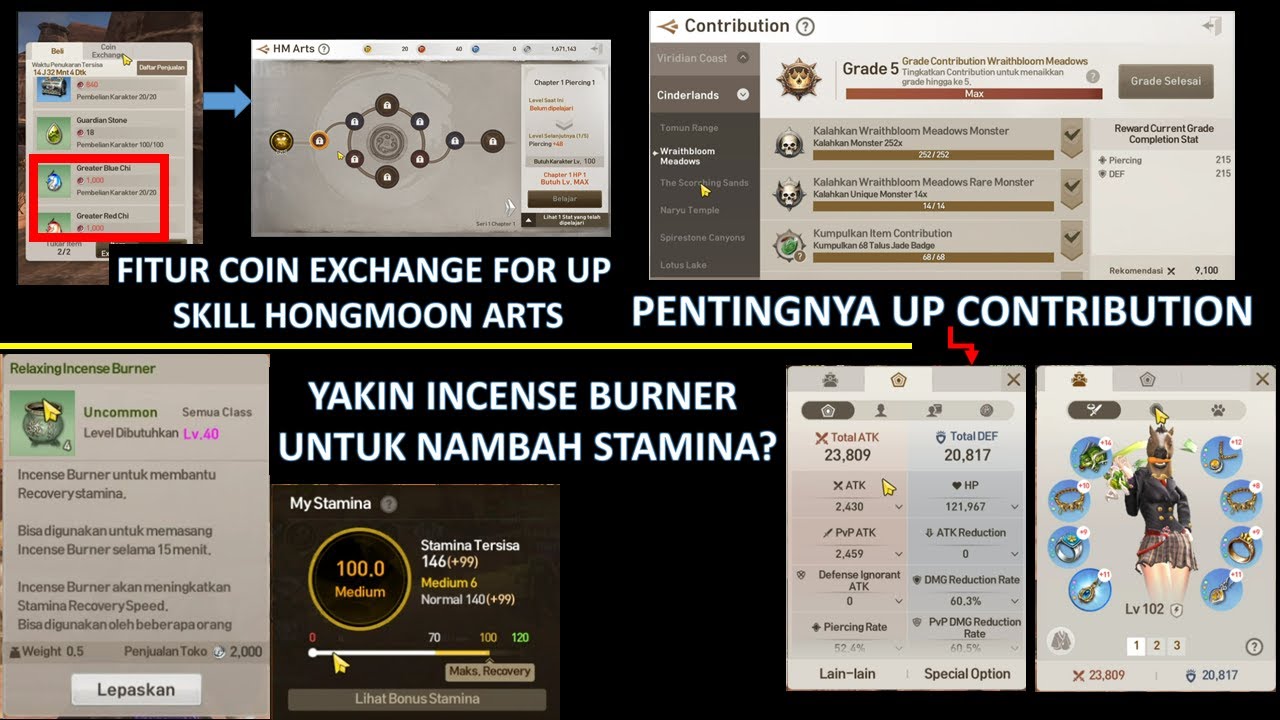 Guide / Tips Upgrade Power Attack Melalui Hongmoon Arts & Tips Contribution & Incense Burner *BNS*