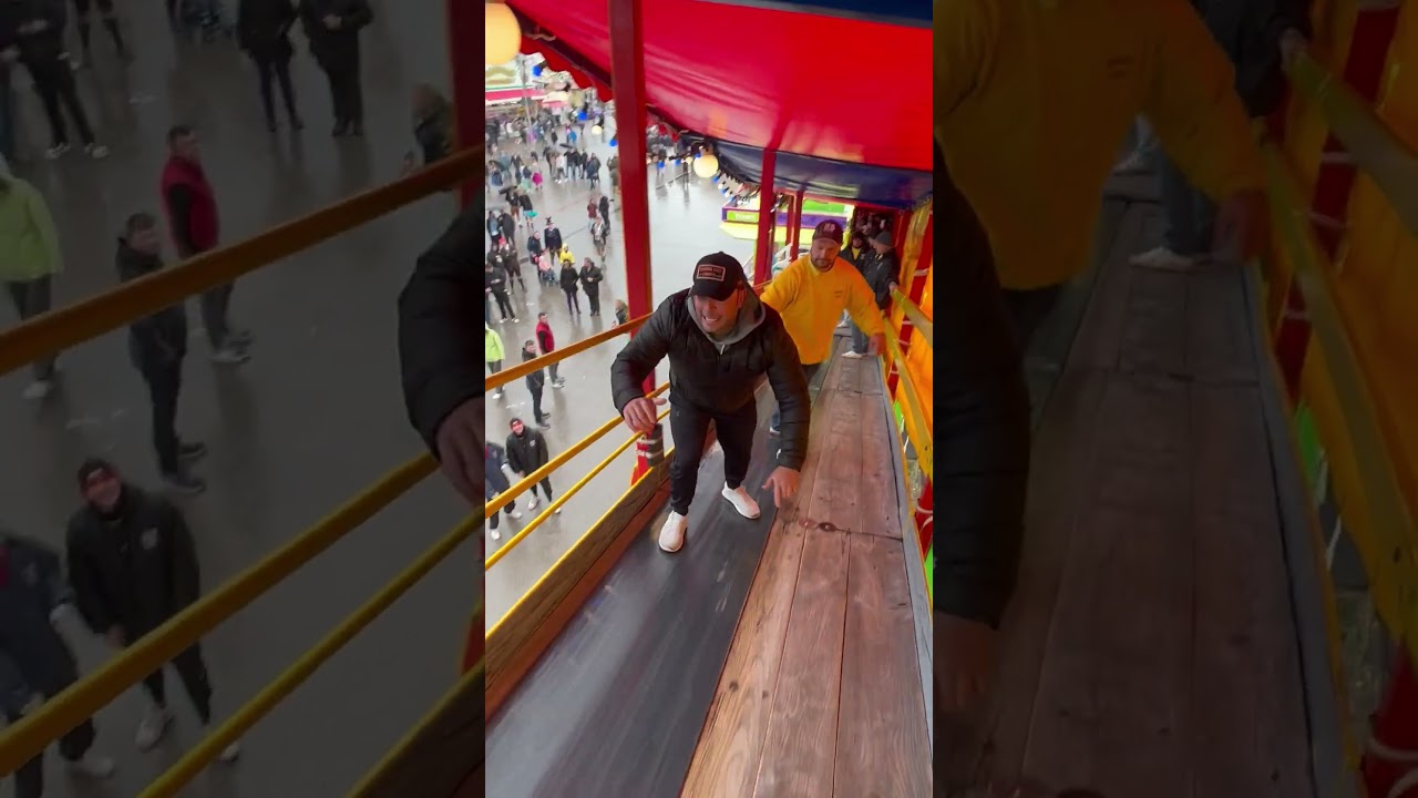 People riding the toboggan! 