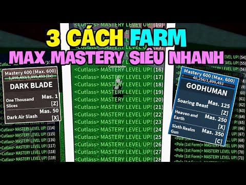 Roblox – Top 3 Cách FARM 600 MASTERY Nhanh Nhất Trong Blox Fruit | Blox Fruits