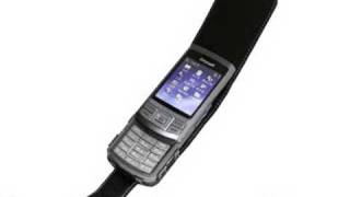 Carrymobile Leather Case for Samsung SGH-G810 - Flip Type (Black)