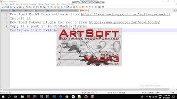 Mach 3 and Pokeys settings