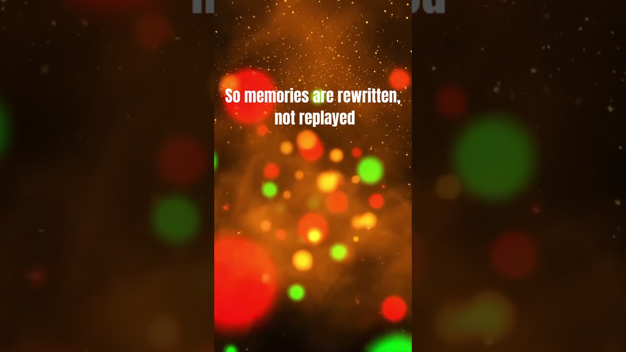 Your brain doesn’t store memories.It  them. Follow for more.