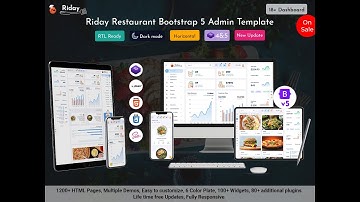 Bootstrap 5 Admin Web App with Responsive Restaurant Dashboard – Riday