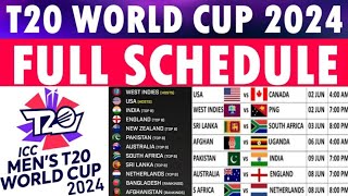 T20I World Cup 2024 schedule: Full list of matches with dates, venues and Timings  Part 1