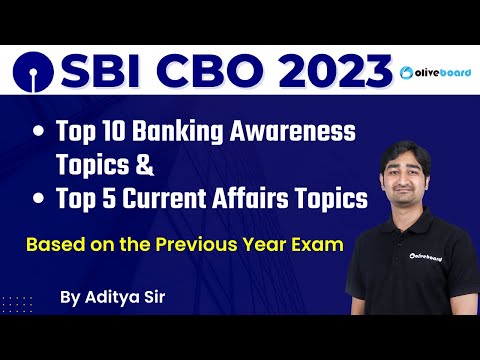 SBI CBO 2023-24 | Important Banking Awareness & Current Affairs Topics For SBI CBO Exam | Aditya Sir