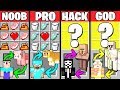 Minecraft Battle: HOW TO PLAY FRIENDLY MOB CRAFTING CHALLENGE NOOB vs PRO vs HACKER vs GOD Animation
