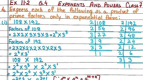 Q.4,  Ex. 11.2 , Exponents and Powers Chapter 11,  Class 7 Maths New Ncert Book| NCERT, CBSE