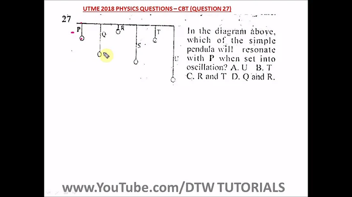 Resonance in Physics - Jamb Past Question Solved 2018(Qst 27)