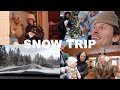 VLOG: Snow Trip with Besties, The FREAKIEST night of sleep ever!! Sledding Crash lol