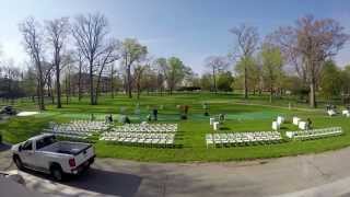 Ball State University's chair set-up time-lapse for Spring Commencement