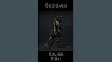 Obsidian Archer Arm1 360 #character #rogerkint #3d #animation #gaming #unity #unreal #obsidian
