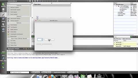 Basic example of using QT Creator on Mac.