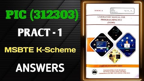 Programming in C|| 2nd Sem || Solutions #msbte #solution #labmanual #diploma