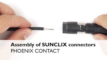 Assembly of SUNCLIX connectors for DC connection technology