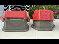 Simple And Creative -  Creating Cement  Plant Pots From Plastic Mold