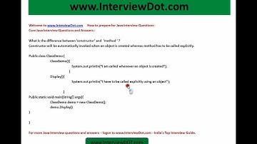 what is the difference between constructor and method core java interview questions and answers