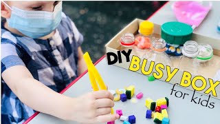 FINE MOTOR BUSY BOARD with Plastic Bottles l Sensory Play and Matching l Homeschooling idea for kids screenshot 5