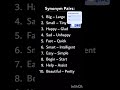 synonyms