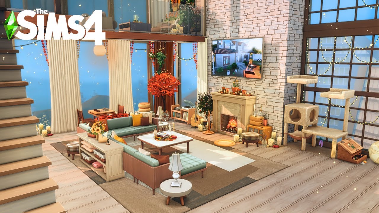 Cosy Loft Apartment | The Sims 4 | Stop Motion Build | No CC - YouTube
