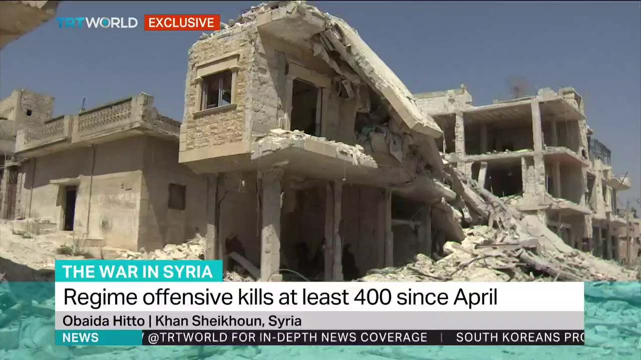 Entire neighbourhoods destroyed in Syria's Idlib newspaper mockup