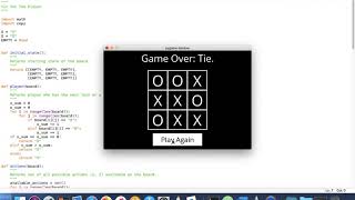 CS50 AI Course   Project 0b   Tic Tac Toe