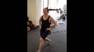 AFL Training - Sled Resisted Walking Lunge